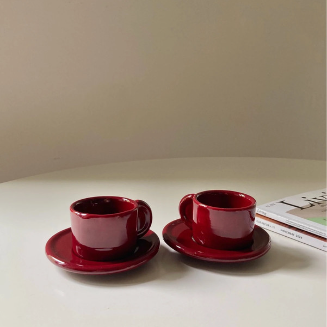 Lot de 2 tasses colorées