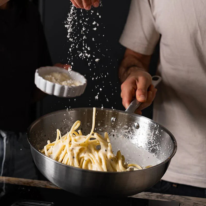 The Wok en inox 28cm avec poignée - Atma