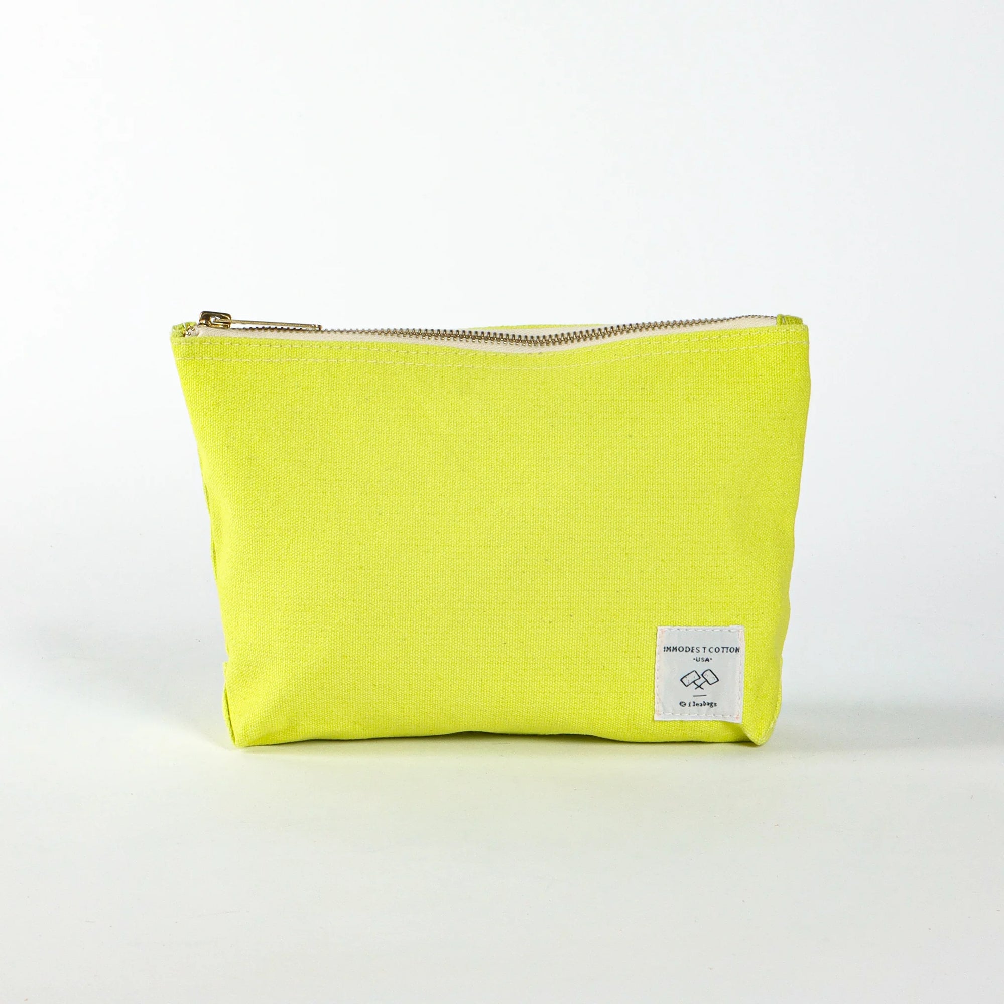 Pochette de toilette en coton jaune
