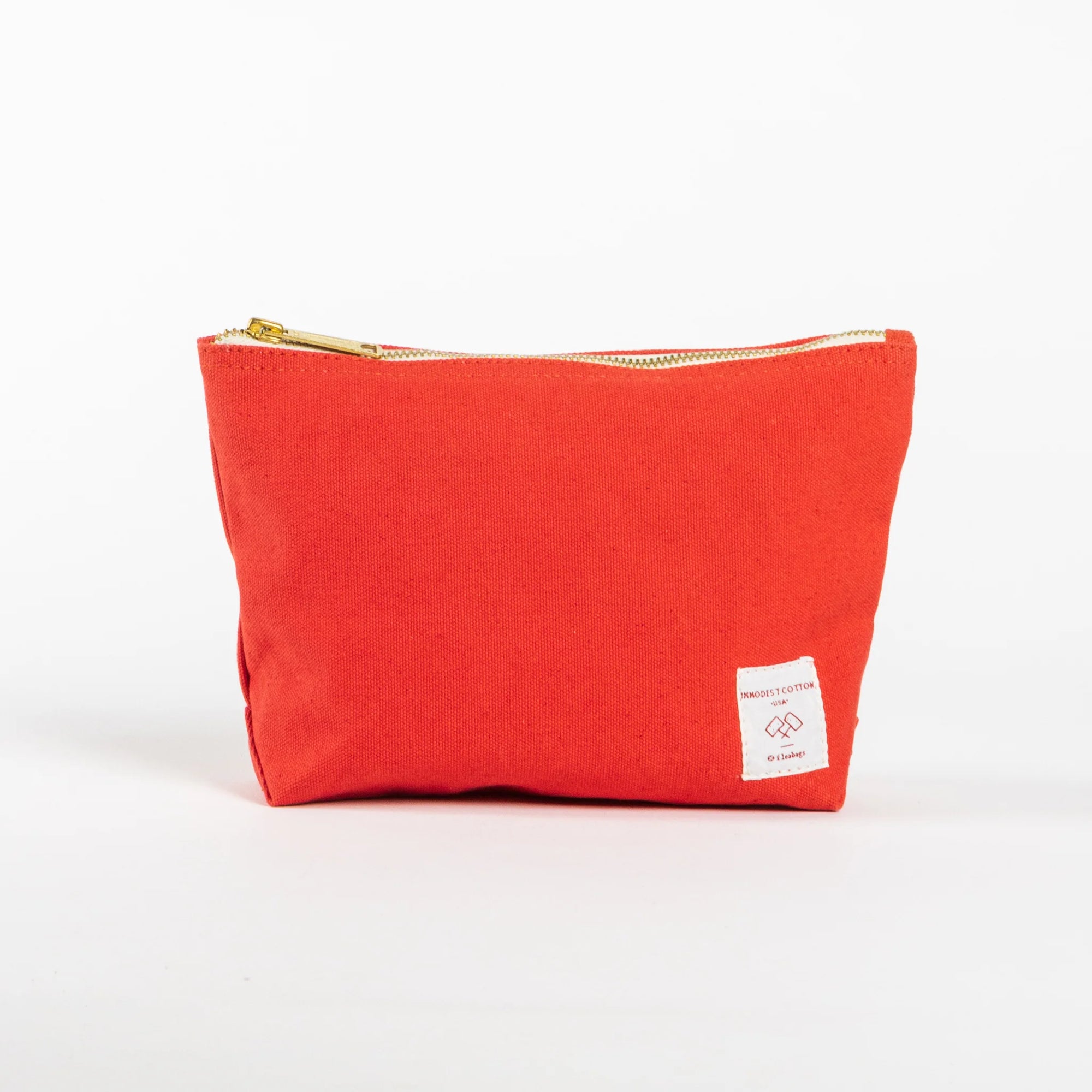 Pochette de toilette en coton rouge