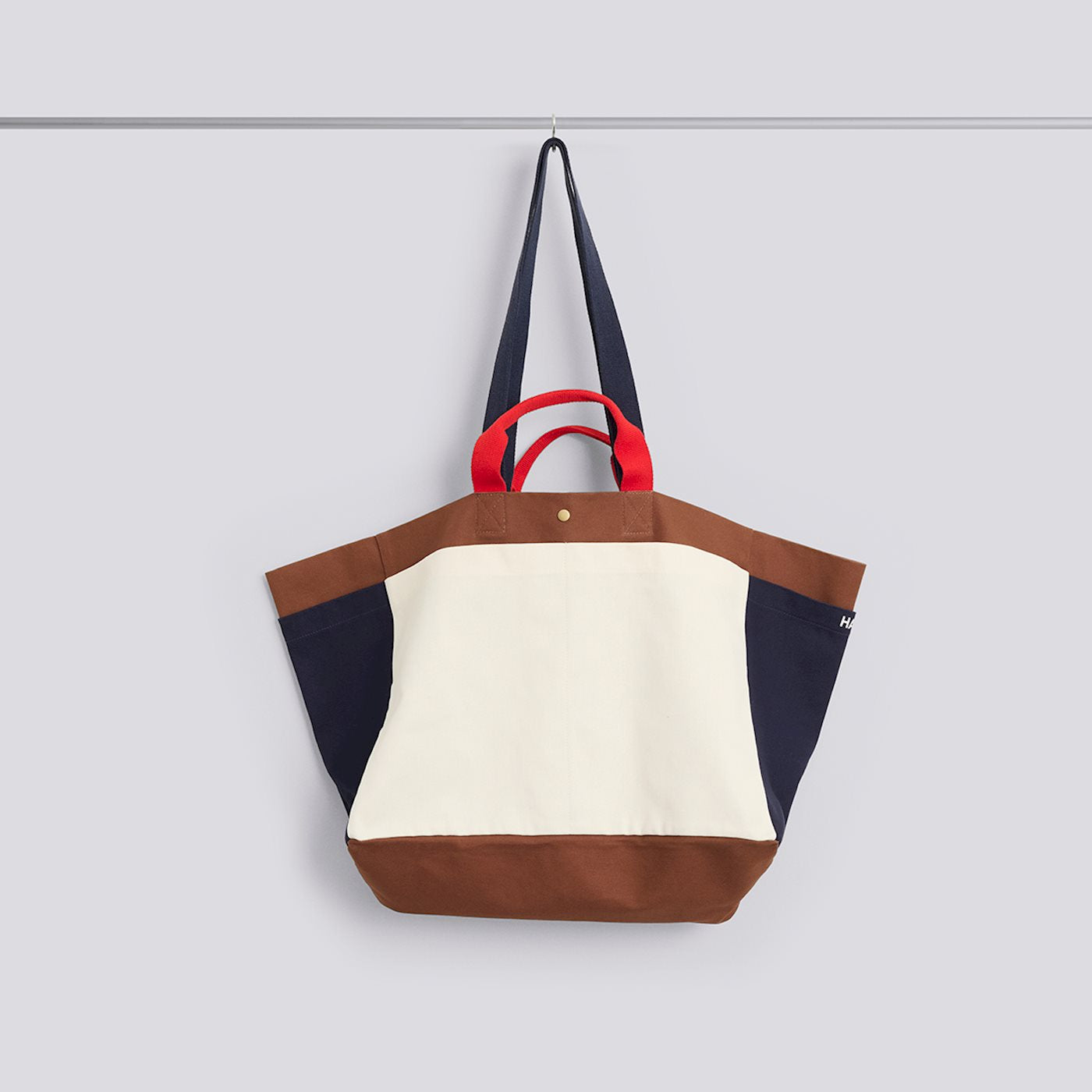 Sac marron bleu marine et crème