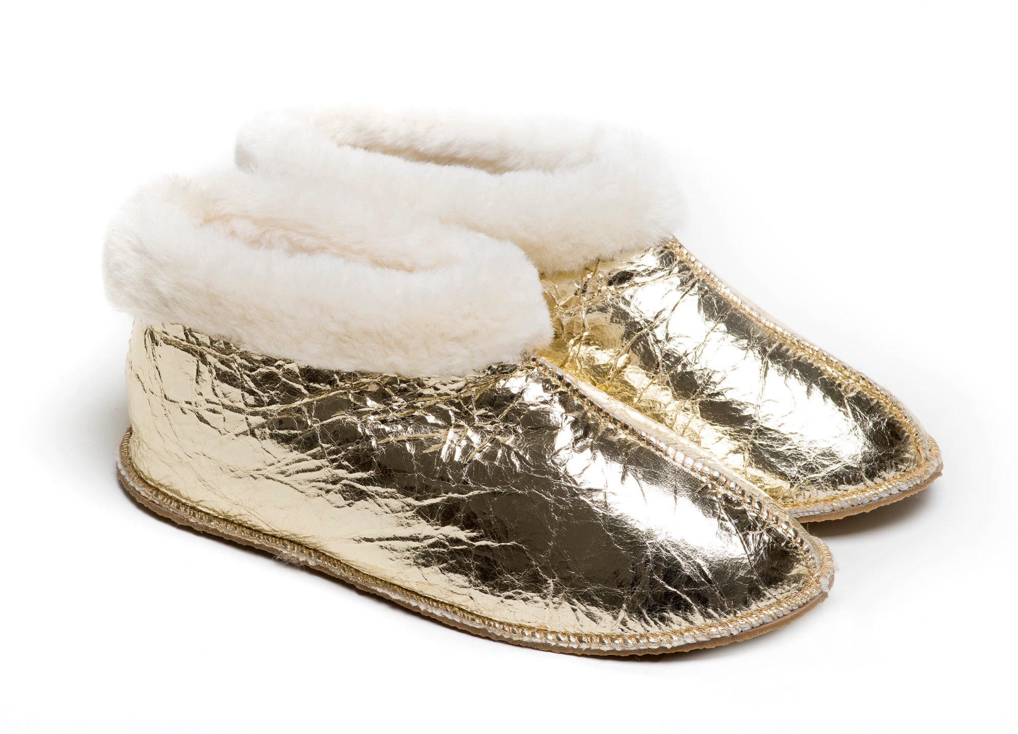 Chaussons montants en cuir GOLD