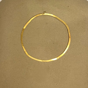 Jonc large en or 18k et diamant