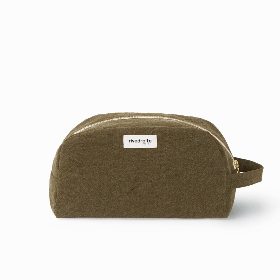 Trousse de toilette Rive doite, Hermel kaki, à la maison marseillaise