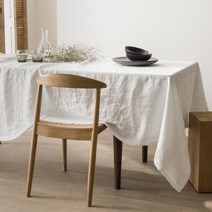Nappe en lin lavé - Craie