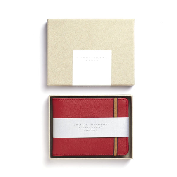 Porte-cartes double en cuir
