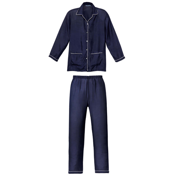 Pyjama en coton et soie